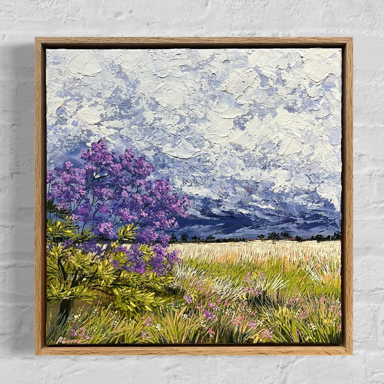 SOLD When Purple Meets the Gloom (43x43cm) Reaper Buena