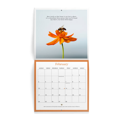 Affirmations 2025 Bee Wall Calendar