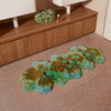 Pansy Green Long Bath Mat