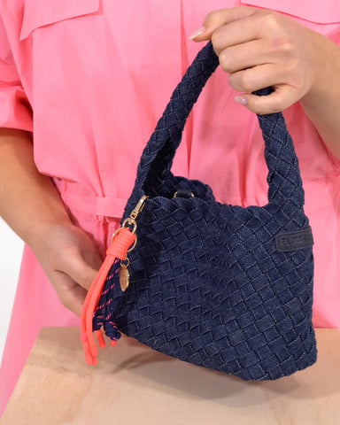 Bag Charm - Taupe Navy