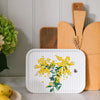 Glowing Wattle Stripes Rectangular Tray