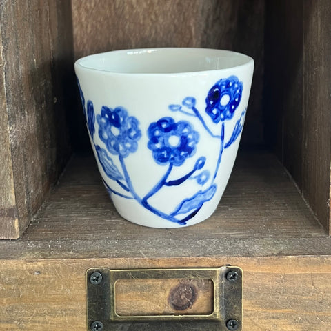 Blue Meadows Porcelain Latte Cup NO.1