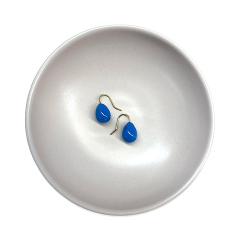 Petite Enamel Drops in Royal Blue