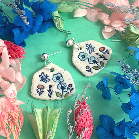 BOTANICA CERAMICA : Ceramic Earrings