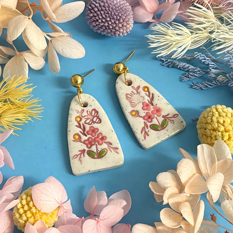 BOTANICA CERAMICA : Ceramic Earrings