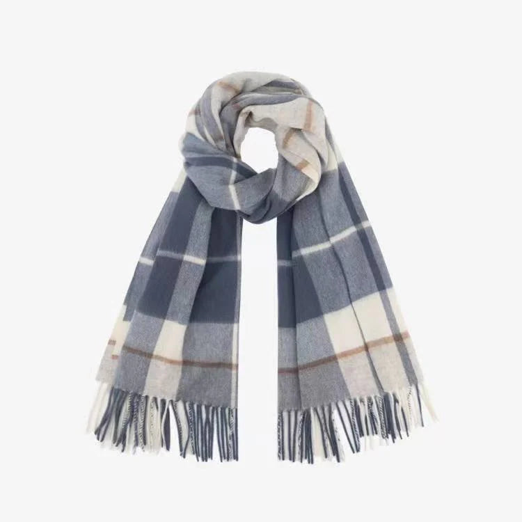 Winter Woollen Check Scarf - Kate