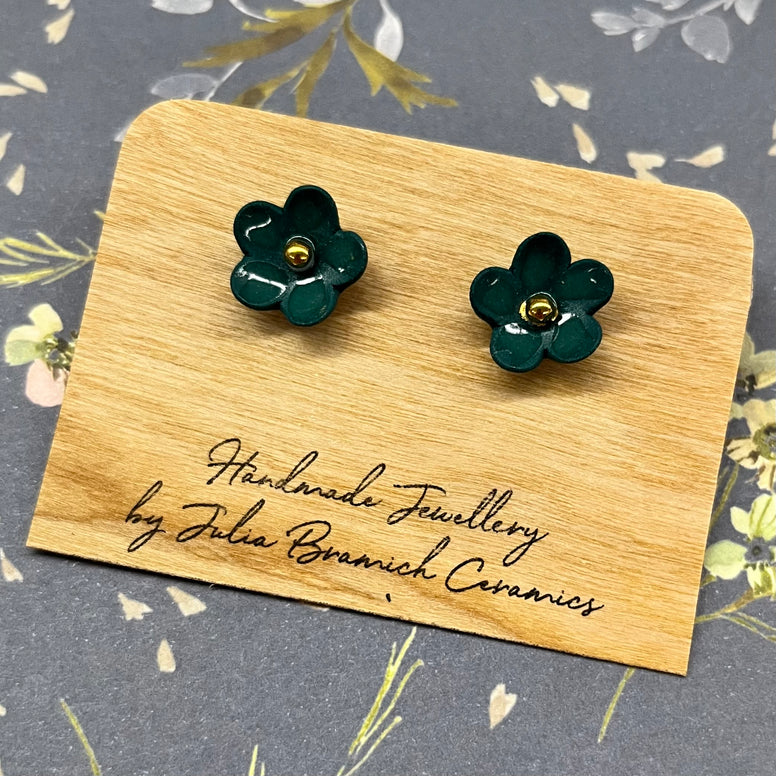 Porcelain Flower Stud