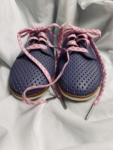 Check Cotton Shoelaces // Made with Pale Pink White Gingham