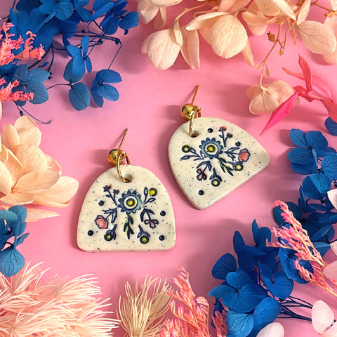 BOTANICA CERAMICA : Ceramic Earrings