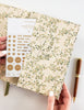 2025 Desktop Linen Bound Planner - White Blossoms