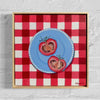 Tomato Halves on Red Gingham (32.5x 32.5cm) Ruby Woodlock