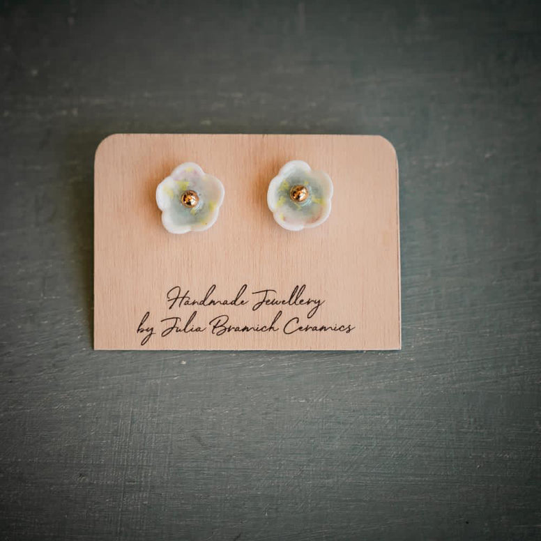 Porcelain Flower Stud