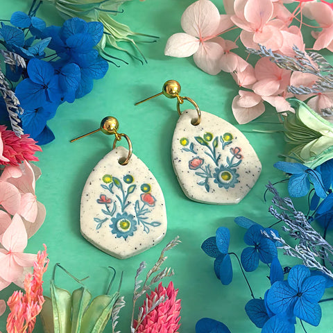 BOTANICA CERAMICA : Ceramic Earrings