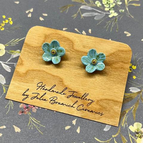 Porcelain Flower Stud