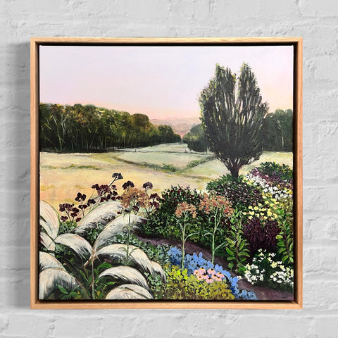 The Flowers are Growing (53x53cm) Heidi Maunder - Country Style Gardens Exhibition