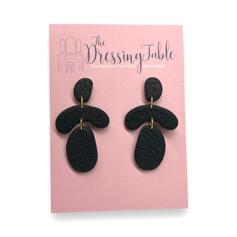 Pebble Dangles - Black