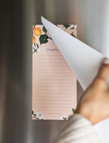 Peaches Shopping List DL Notepad