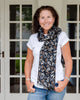 Cally Floral in Black Autumn/Winter Scarf