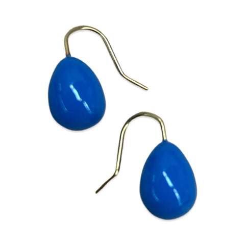 Petite Enamel Drops in Royal Blue