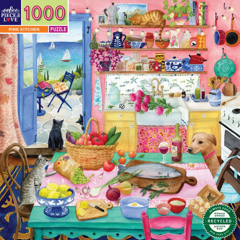 Pink Kitchen - 1000 Pc Puzzle