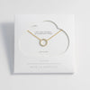 Circle CZ Necklace Gold Plated