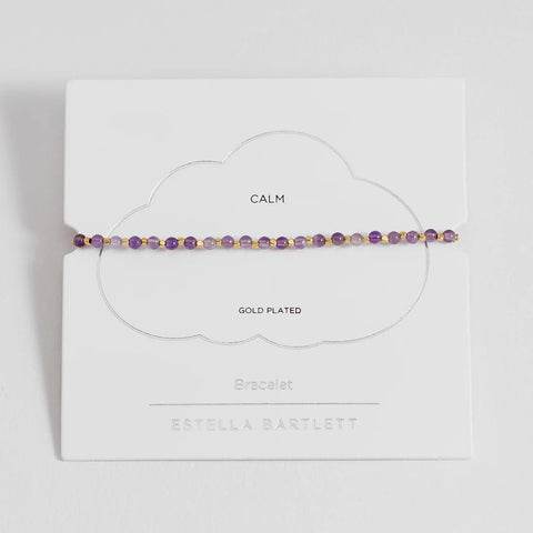 Amethyst Gemstone Amelia Bracelet - Gold Plated