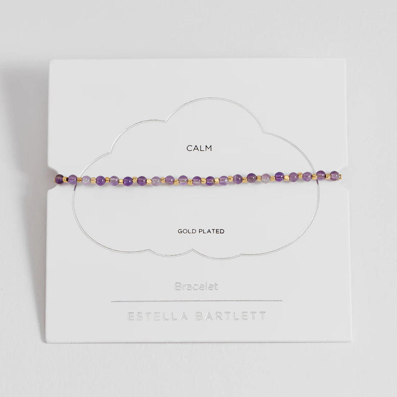 Amethyst Gemstone Amelia Bracelet - Gold Plated