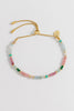 Mini Amelia Gemstone Bracelet - Gold Plated | Pink Opal and Aquamarine