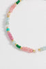 Mini Amelia Gemstone Bracelet - Gold Plated | Pink Opal and Aquamarine