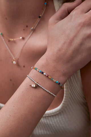 Wellness Mixed Gemstone Amelia Bracelet - Gold Plated