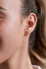 Doodle Heart Stud Earrings - Gold Plated