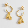 Rollerskate Hoop Earrings - Gold Plated