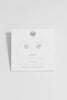 Doodle Heart Stud Earrings - Silver Plated