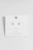 Pearl Bow Stud Earrings - Silver Plated