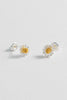 Mini Wildflower Stud Earrings - Silver Plated