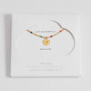 CZ Pendant Rainbow Beaded Necklace - Gold Plated