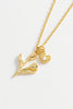 Pearl Heart Tulip Pendant Gold Plated | Pearl