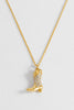 Pave Cowboy Boot Necklace - Gold Plated