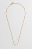 Beaded Chain And Pearl Necklace - Gold Plated | Pearl