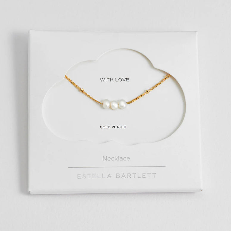 Beaded Chain And Pearl Necklace - Gold Plated | Pearl