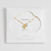 Triple Beaded Chain And Molton Pebbles Necklace - Gold Plated