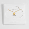 Hand Drawn Star Pendant On Beaded Chain - Gold Plated