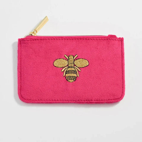 Embroidered Bee Card Purse