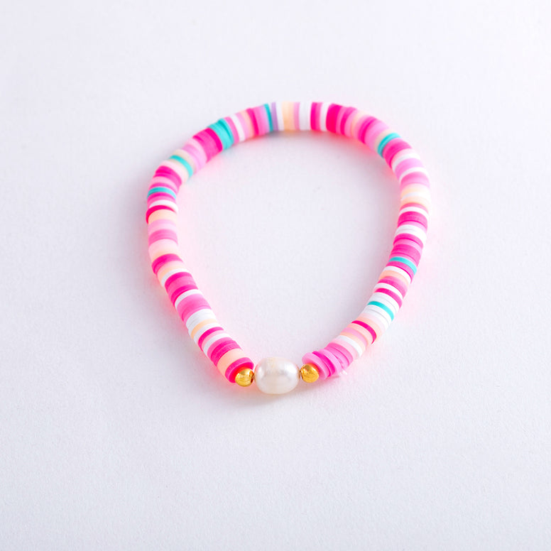 Heishi Bracelet -  Rosy Multi