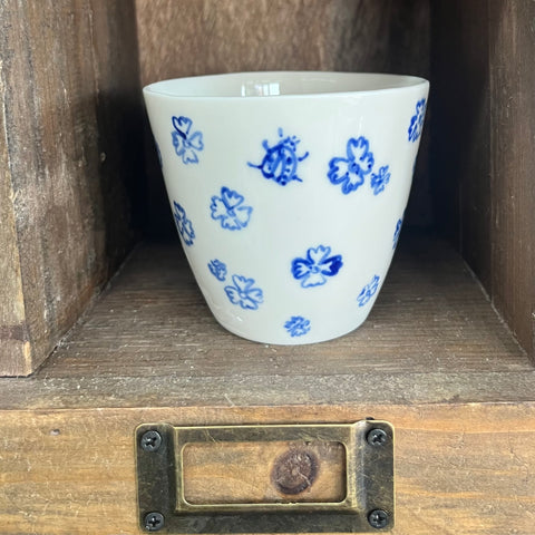 Blue Meadows Porcelain Latte Cup NO.5