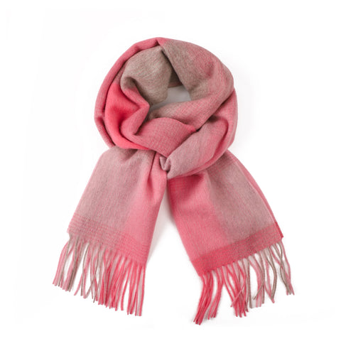 Winter Woollen Check Scarf - Ella