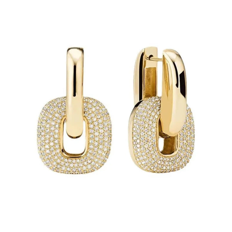 Estelle Diamante Encrusted Hoops