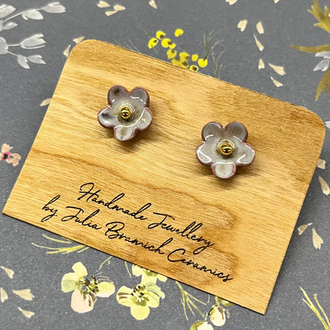 Porcelain Flower Stud