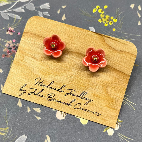 Porcelain Flower Stud