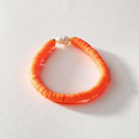 Heishi Bracelet - Coral